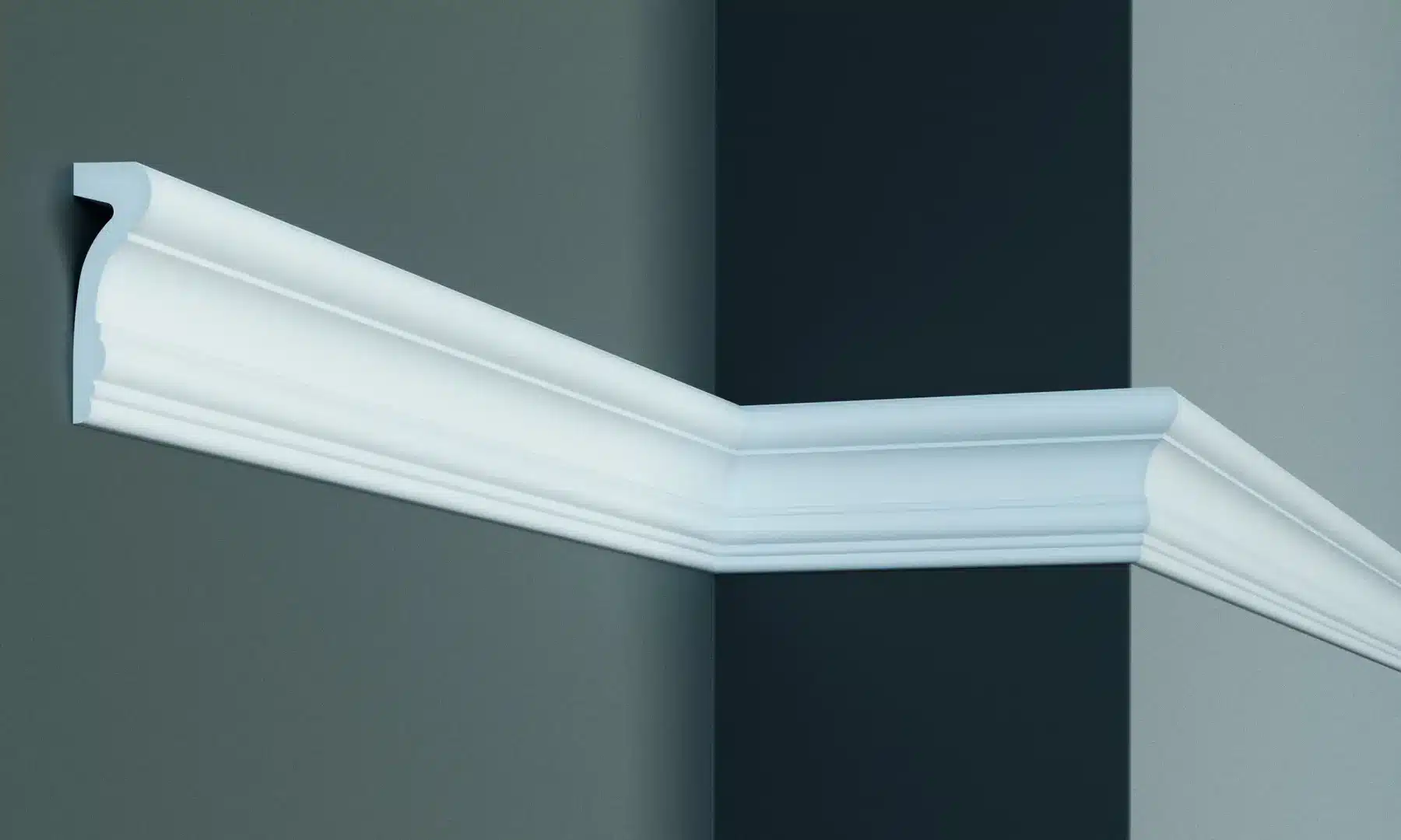 Elite Decor CR816 coving in a room corner on a wall meeting the ceiling
