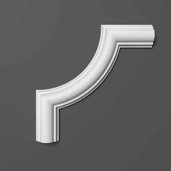 Elite Decor HCR 501-1 panel moulding corner detail on grey background