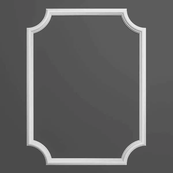 Elite Decor HCR 501-1 panel moulding on gray wall in classic style