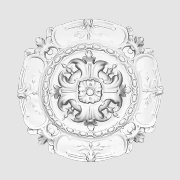 Elite Decor R103 ceiling rose with ornate floral and scrollwork design