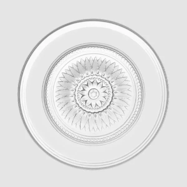 Elite Decor R106 decorative ceiling rose with floral and geometric detail