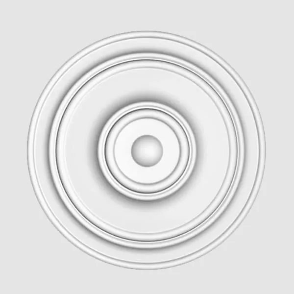 Elite Decor R117 3D concentric circle wall art with embossed effect