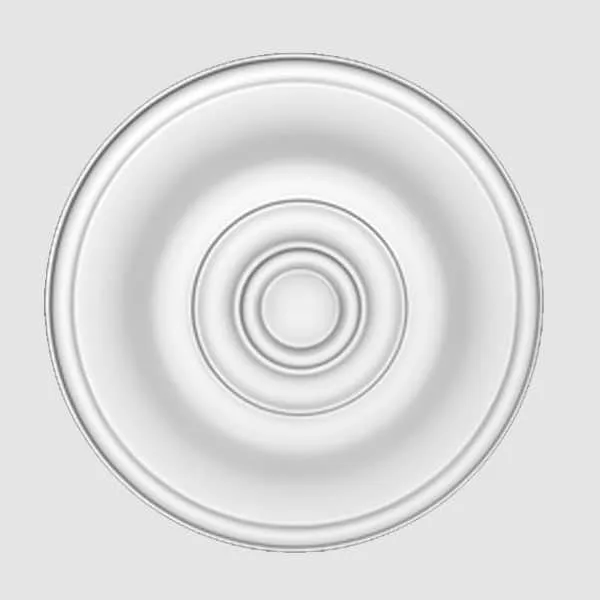 Elite Decor R128 minimalist concentric circle pattern in grayscale on white background