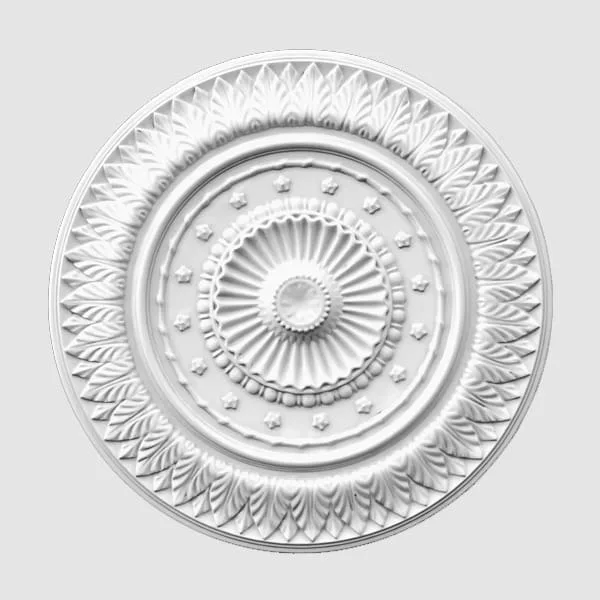 Elite Decor R137 ceiling rose with ornate floral and geometric detailing