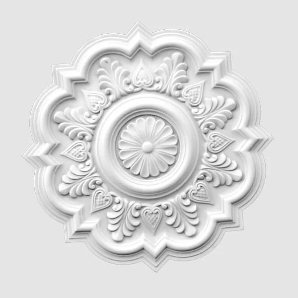 Elite Decor R145 ceiling rose with intricate floral and ornamental patterns