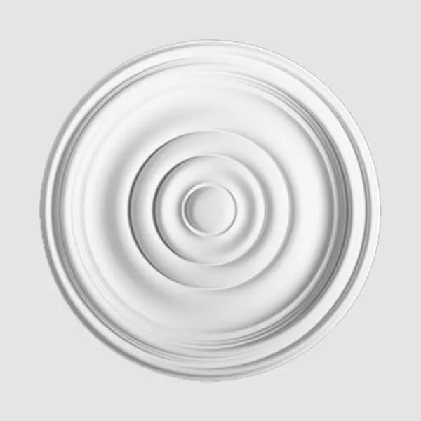 Orac R08 Ceiling Rose decorative medallion with concentric circular design on ceiling