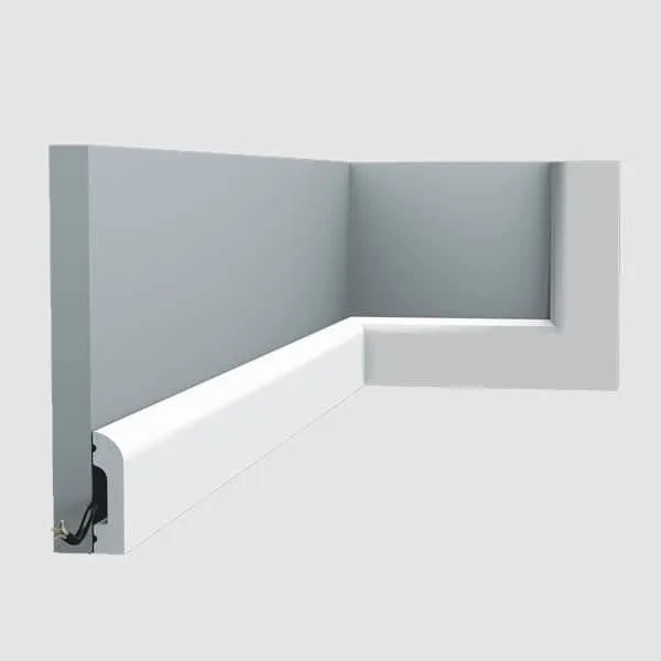 Orac SX182 corner wall-mounted LED strip light with sleek white housing