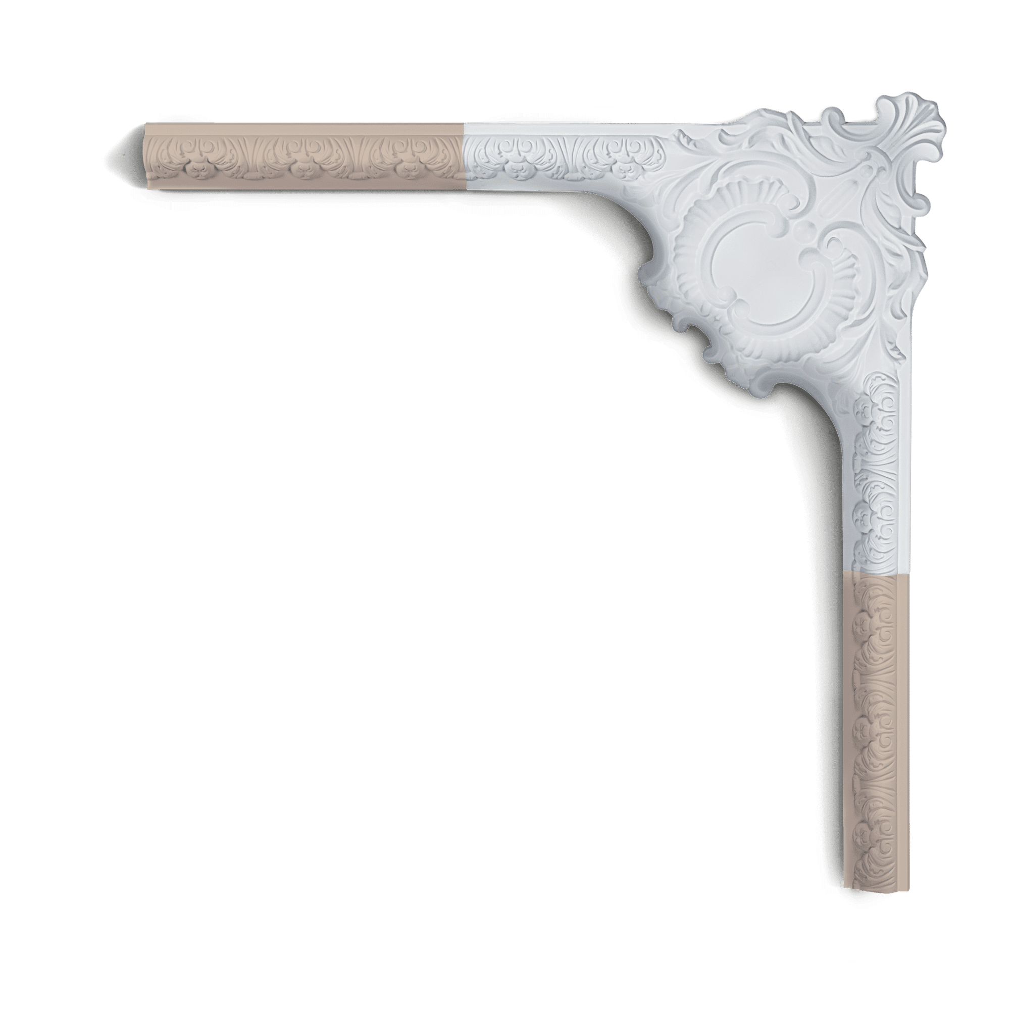 Orac Decor P3020A Coving in an ornate interior room corner with decorative white and beige molding