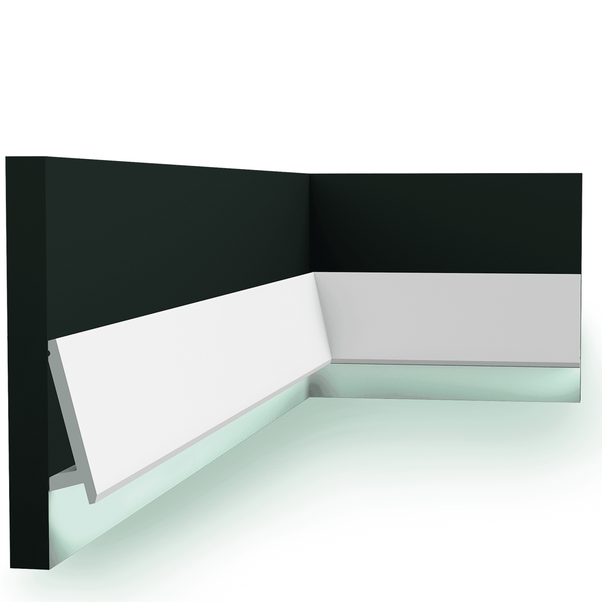 Orac Decor SX179 1 modern LED corner wall light fixture in white and black