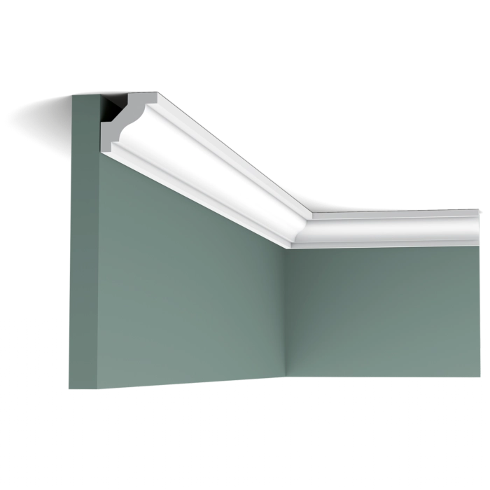 Orac Decor C230 Coving on green walls at the ceiling corner