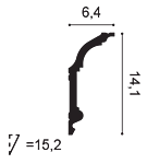 Black cat silhouette facing left, Orac Decor C339 Coving side cut