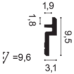 Black silhouette of person with camera on tripod, Orac Decor C394 cross cut outline