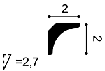 Black and white illustration of a person sitting with a dog resting its head on their lap, cx133 cornice moulding image cross section