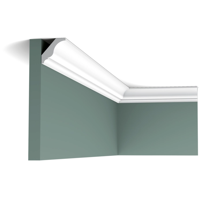 Orac Decor CX154 coving on a green wall corner with ceiling detail