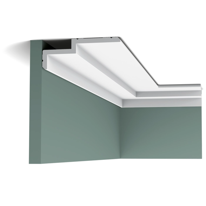 Orac Decor C391 Coving on green walls and white ceiling corner