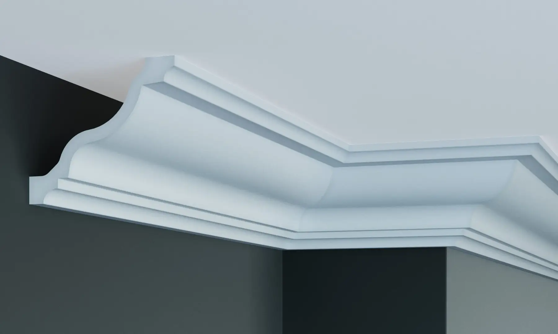 Elite Decor P806 white coving in a ceiling corner