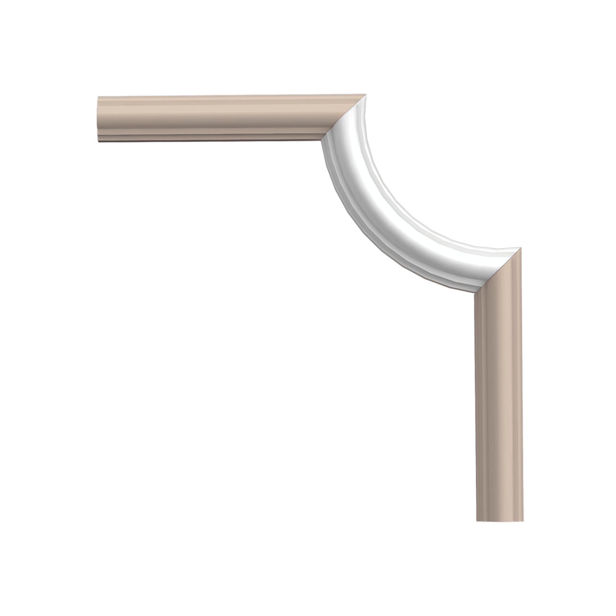 Orac Decor PX120A corner pipe fitting 3D illustration on white background