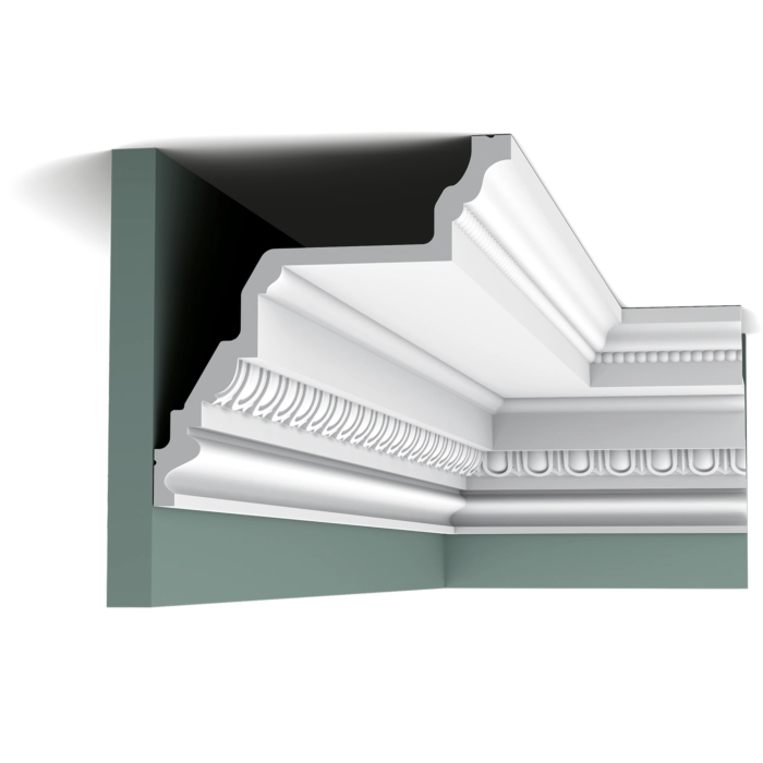 Orac C307 coving installed at the ceiling and wall corner