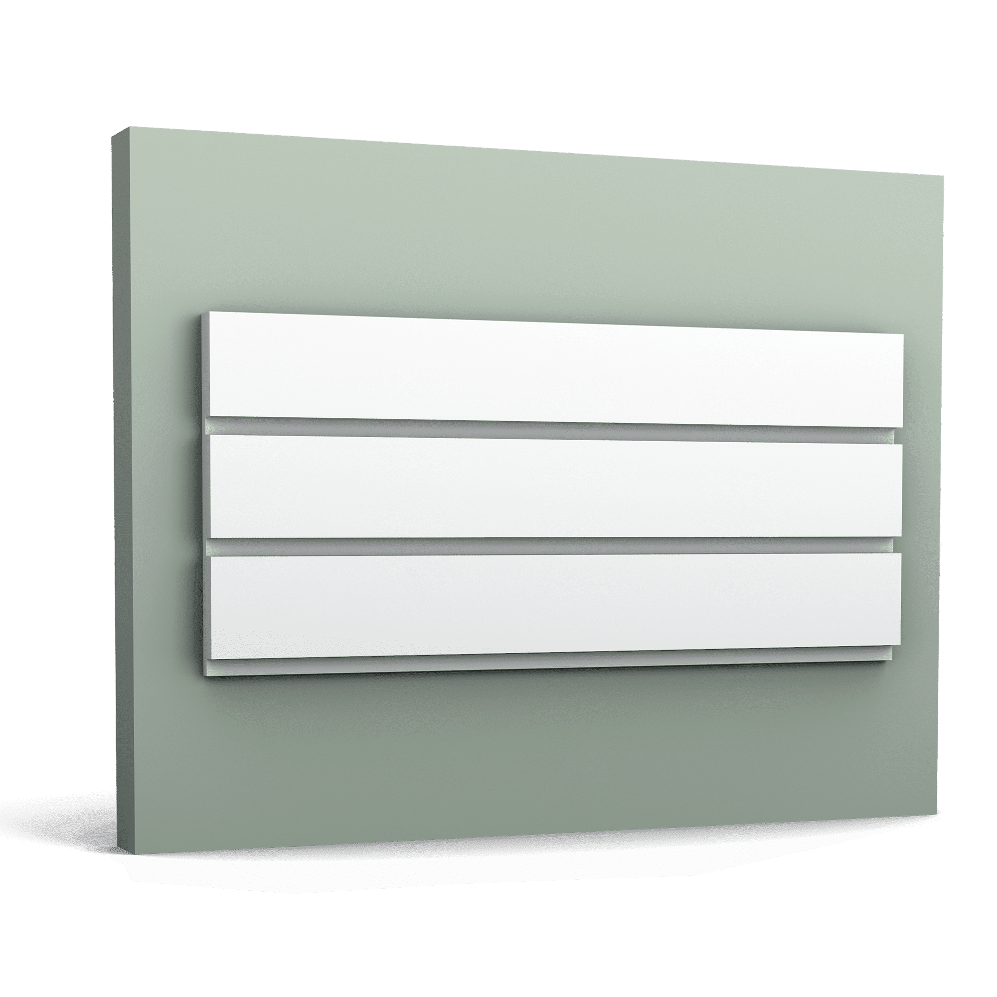 Orac Decor W116 white horizontal wall-mounted radiator on a gray background