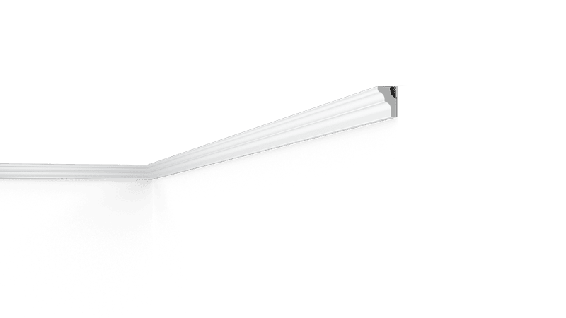NMC 02 Nomastyl E coving corner joint on a black background