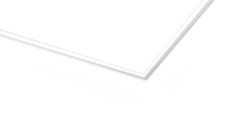 NMC 02 Nomastyl O coving with LED strip light corner detail on black background