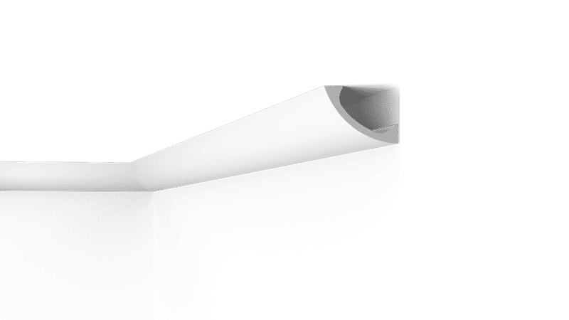 White flexible LED strip light with adhesive backing on black background