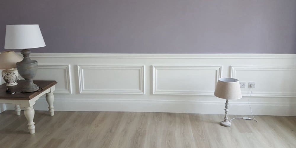a wall with wainscoting