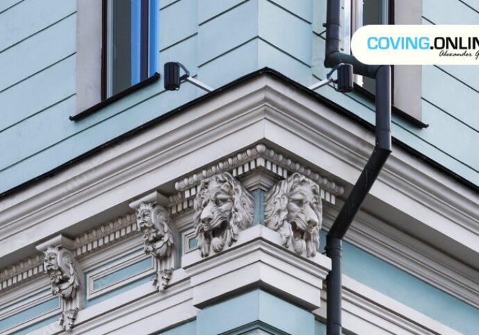 The cornice of a Building