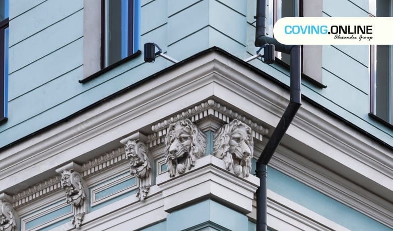 The cornice of a Building