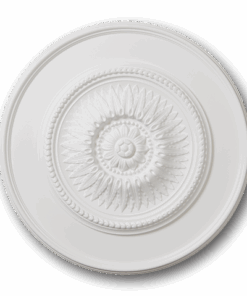 NMC Arstyl R10 ceiling rose with intricate floral medallion design on black background