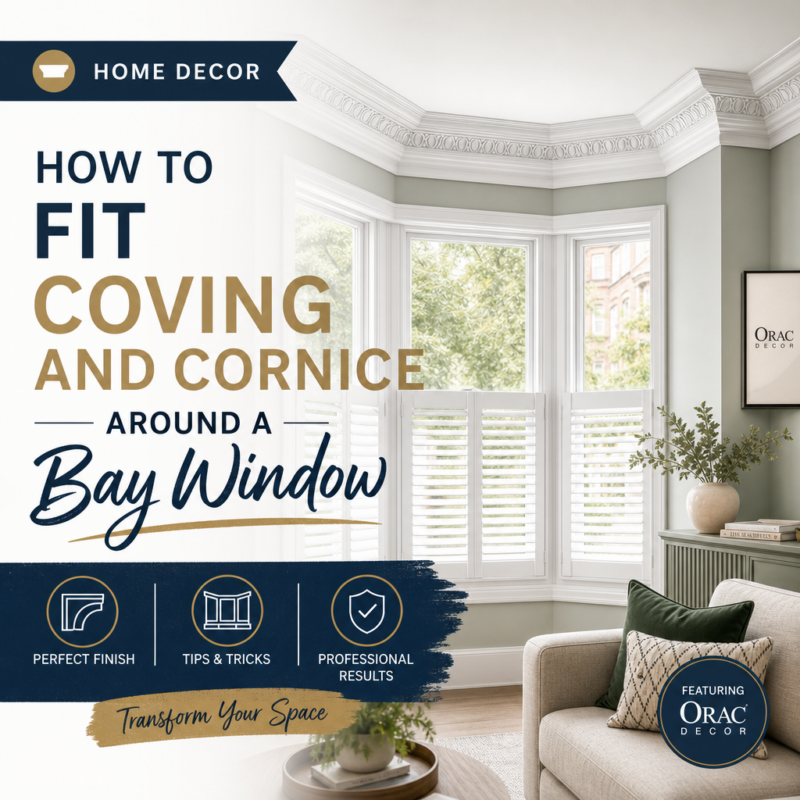 How to fit Orac C333 coving around a bay window corner in a room