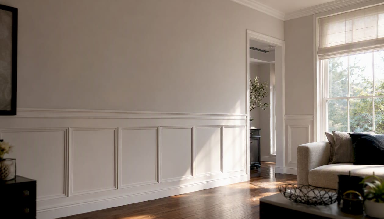 Luxury room with correct wall panelling height