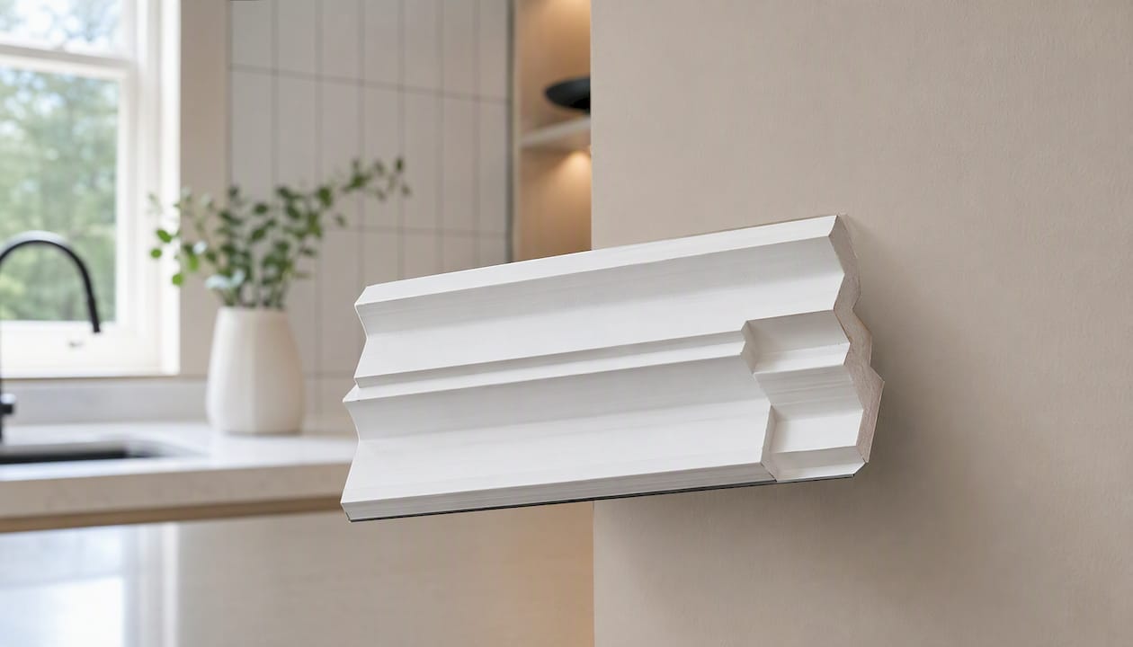 Close-up of Art Deco coving profile sample