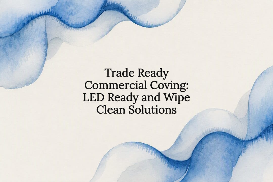 Decorative commercial coving title card