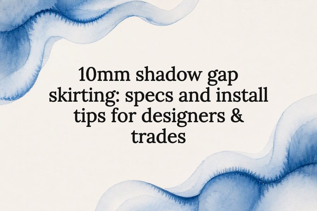 Decorative shadow gap skirting title card
