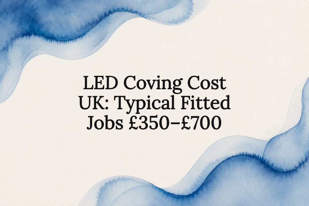 Decorative LED coving cost guide title card