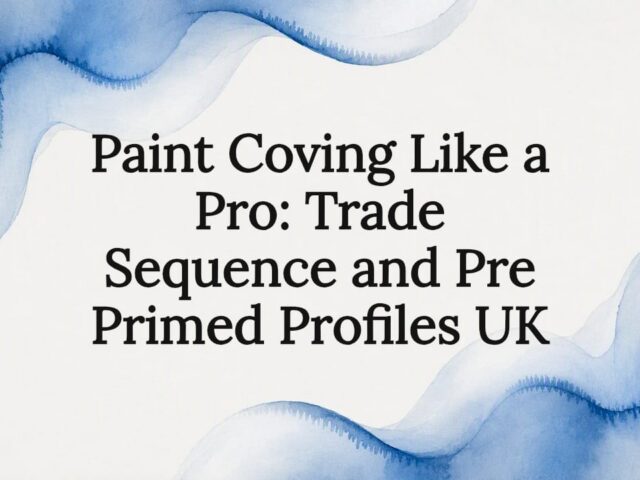 Paint Coving Like a Pro: Trade Sequence and Pre Primed Profiles UK