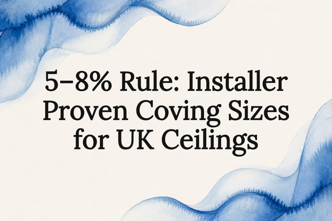 Decorative coving size rule title card