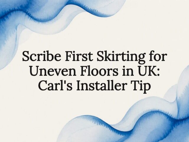 Scribe First Skirting for Uneven Floors in UK: Carl’s Installer Tip
