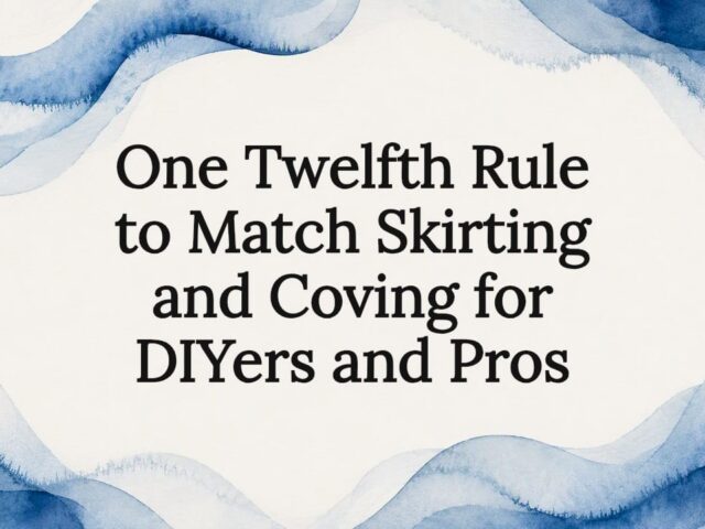 One Twelfth Rule to Match Skirting and Coving for DIYers and Pros