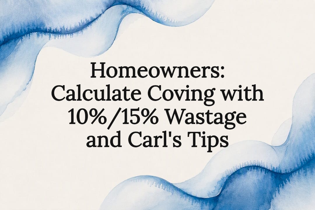 Decorative coving wastage title card