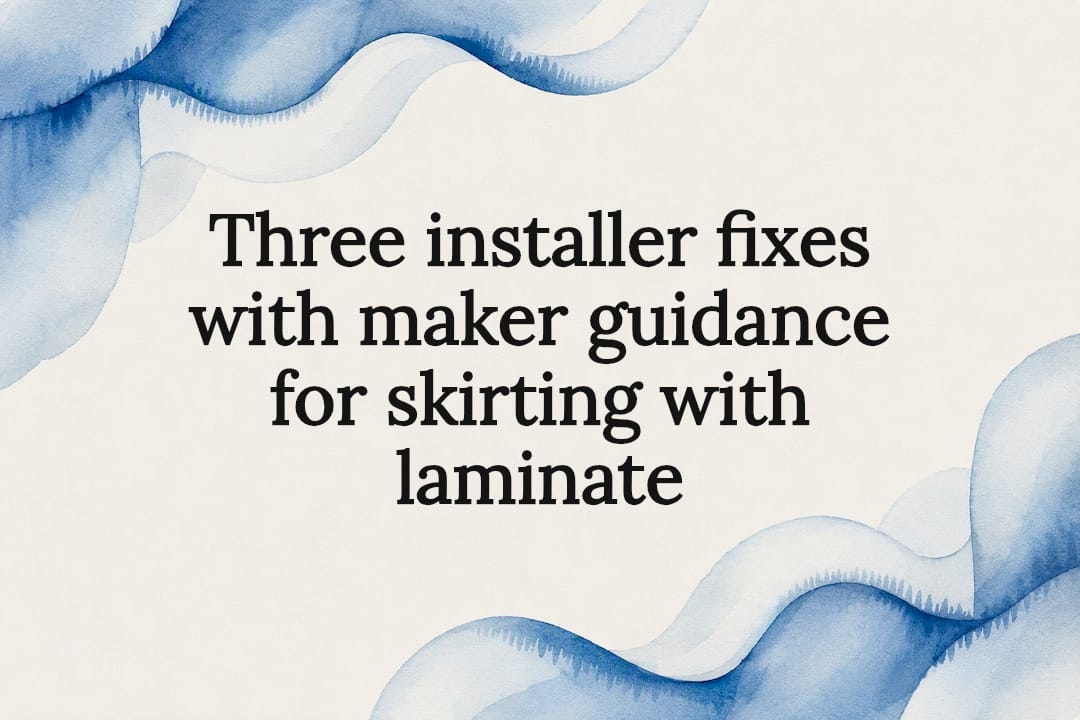 Decorative title card for skirting installation