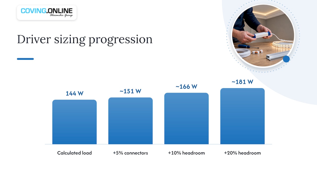 2. How to size and match a driver to your LED coving strip — overview diagram