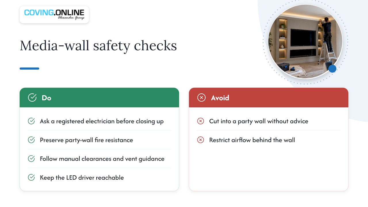 Three safety checks for a media wall