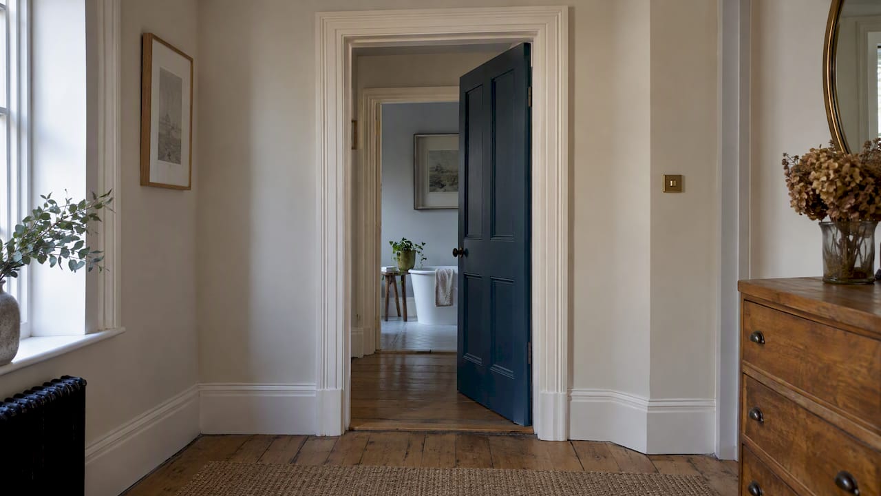 Victorian doorway showing a subtly uneven frame