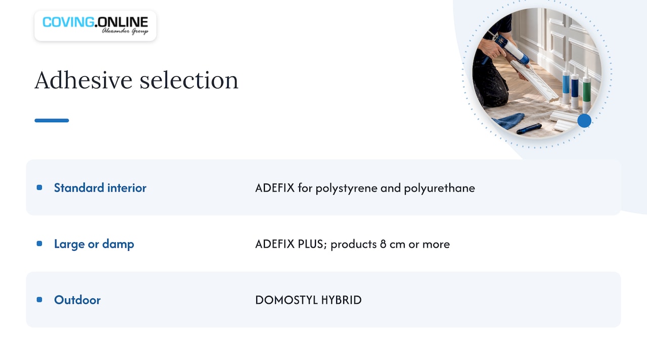 Choosing the right adhesive — overview diagram