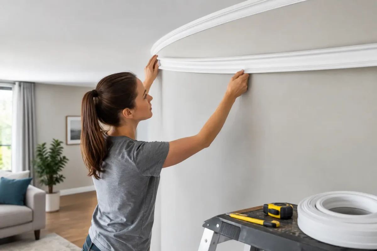 How to Install Flexible Cornice on Curved Walls